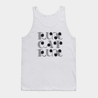 RunCatRun visual noise font in grey Tank Top